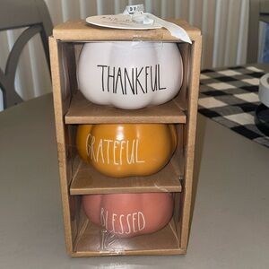 Rae Dunn Thankful Grateful Blessed Ramekins